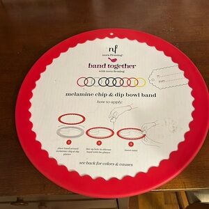 Never used Nora Fleming, melamine chip and dip bowl band